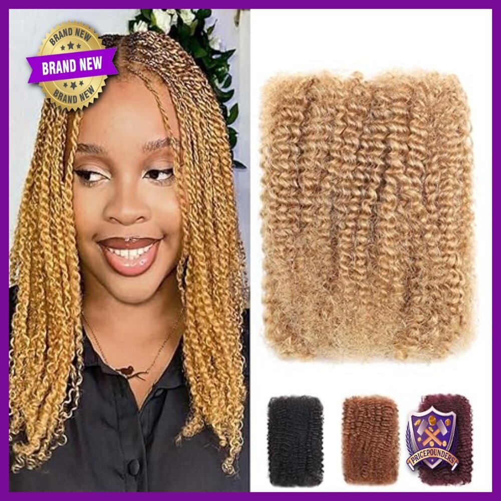 Afro Kinky Curly Human Hair Bundles 10 Inch 60g for Braiding Locs Extensions